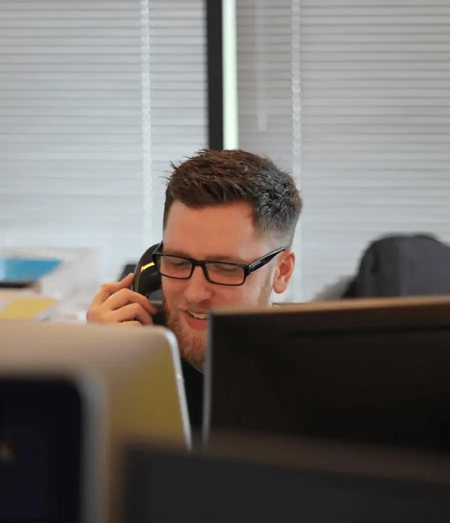 Person talking on phone