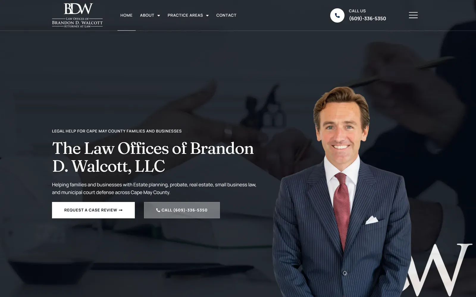 Law Offices of Brandon D. Walcott website